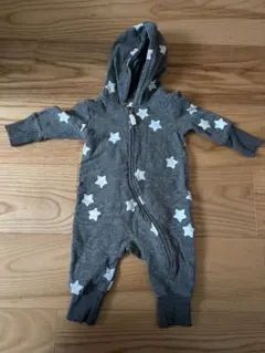 H&M オーガニックコットン 星柄ロンパース 24M