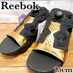 希少 未使用品 リーボック インスタポンプフューリー サンダル 25cm 金