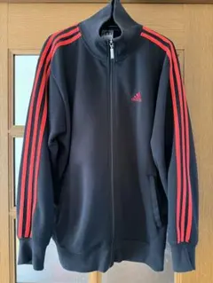adidas トラックジャケット ブラック レッド XL