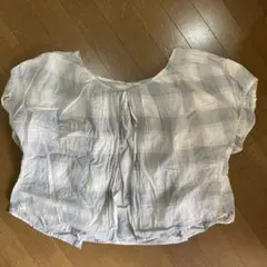 le.coeur blanc チェック柄 半袖ブラウスのサムネイル