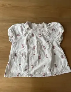 いちご刺繍　チュニック　100 110 アイボリー