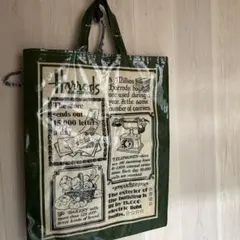 ヴィンテージ　ハロッズ　ビニールコーティングバッグ　男女兼用