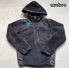 アンブロ中綿入りボアナイロンジャケットアウタージップアップジャンパーＭフードボア