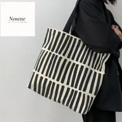 おしゃれ♪【トートバッグ】　北欧風　キャンバス　大容量　ファスナー　サブバック