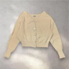 SNIDEL フォックス混 ふわふわニットカーディガン アイボリー フリーサイズ