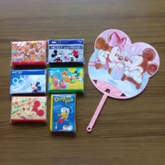 ディズニー ミッキー＆ミニー うちわ ポケットティッシュ セット
