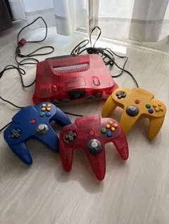 NINTENDO64 クリアレッド　本体のみ。