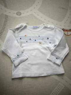 familiar 刺繍入り長袖Tシャツ