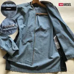 美品✨ディーゼル デニム ブルゾン ジップアップ ロゴプレート 手洗い可能