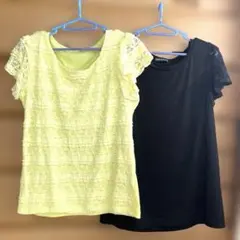 Sorridere レース半袖Tシャツ 2枚セット Lサイズのサムネイル