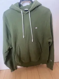 Champion Reverse Weave パーカー オリーブグリーン