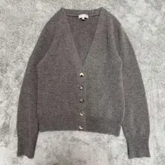 p*o様 マーガレットハウエル 霜降りグレージュ Vネック ウールカーディガン
