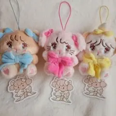 mikko characters 抱きしめおリボン ぬいぐるみマスコット セット