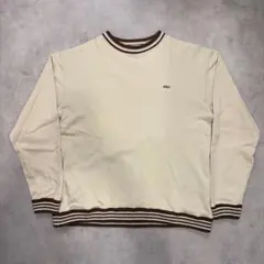 90s〜00s vans 旧ロゴ スウェット M ベージュ スケート ストリート