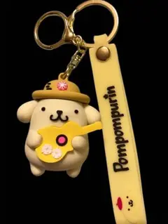 キーホルダー　ポムポムプリン　シリコン　ストラップ　フィギュア