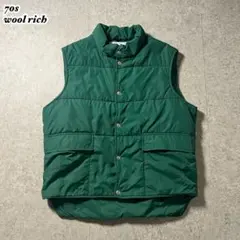 あっつん様専用70s Woolrich 中綿ベスト 白タグヴィンテージ グリーン