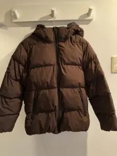 GU 中綿ジャケットブラウン フード付き カジュアル 秋冬アウター