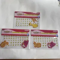 たべっ子どうぶつ一番くじ　F賞　ステッカー ねこ 2つ きりんのセット