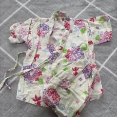 ベビー甚平 花柄 90サイズ 綿100%