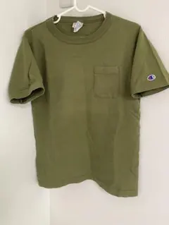 Champion オリーブ Tシャツ ポケット付き