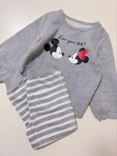 GU ミッキー　ミニー　冬用パジャマ　ルームウェア