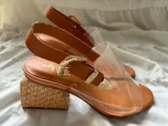 全新 searoomlynn 透明搭扣穆勒涼鞋 棕色 M 尺寸