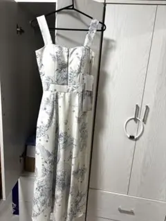 sugar キャバ ロング ドレス ワンピース ジャガード柄 バストジッパー