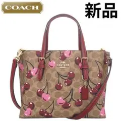新品 COACH バッグ ショルダーバッグ CZ772 タンマルチ チェリー