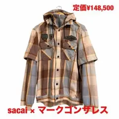 sacai/サカイ GONZ MULTI PATCH PLAID HOODIE