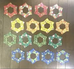 【折り紙】クリスマス 星型リース 12月／16枚