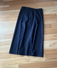 美品　ユニクロ 起毛　ストレッチ　フレアスカート ネイビー　ウエストゴム仕様