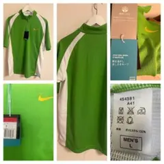 新品 NIKE GOLF ポロシャツ DRI-FIT メンズL グリーン