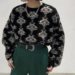 ダマスク柄ニット【ZOZOTOWN限定アイテム】　完売品