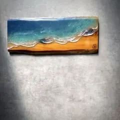 Sea Wood Collection - 碧緑の輝き【無垢 一枚板 耳付き】 - メルカリ