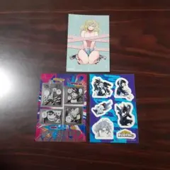 僕のヒーローアカデミア　葉隠透　イラストカード　他2特典
