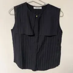 ナノユニバース　 ドビーストライプ　ビッグカラー　ブラウス