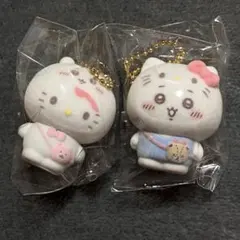 ♪ちいかわ×サンリオ シークレットフロッキーマスコットチャーム キティ