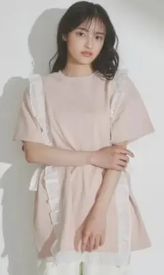 merryjenny シアーフリルリボン Big Tシャツ