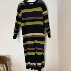 SLY マルチボーダーハイゲージロングワンピース