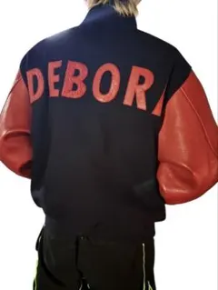 DEBORA スタジャン 牛革 黒/赤 vintage archive