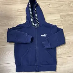 PUMA フード付きパーカー　トレーナー　120センチ　男女兼用　ネイビー