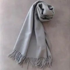 ストール　マフラー　ユニセックス　グレー