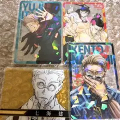 呪術廻戦 箔押し ホログラム クリアカード 虎杖 東堂 七海