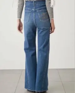 Sustainableストレッチフレアデニムパンツ　snidel