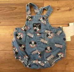 ディズニー　ミッキー　デニム　ロンパース 70 新品未使用