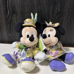 【タグ付き】限定ディズニーぬいぐるみイースター　ミッキー　ミニー　2015