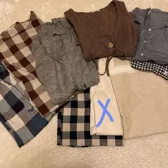 レディース春夏服チェックナチュラル8点まとめ売り☆