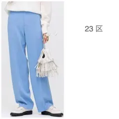 美品 23区 トリアセダブルクロス 洗える ストレートパンツ 40 レディース