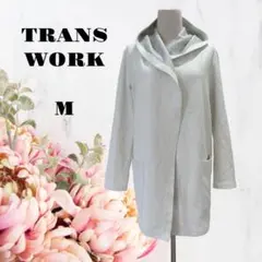 TRANS WORK【M】ロングカーディガン♡厚手♡羽織り♡フード♡三陽商会のサムネイル
