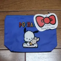 【新品・未使用】ポチャッコ サガラ刺繍ポーチ サンリオ コラボ 3COINS